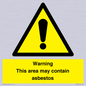 WC7854: Warning This area may contain asbestos
