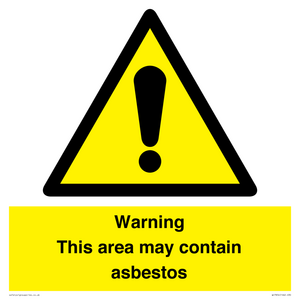 WC7854: Warning This area may contain asbestos