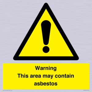 WC7854: Warning This area may contain asbestos