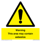 WC7854: Warning This area may contain asbestos