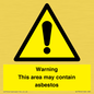 WC7854: Warning This area may contain asbestos