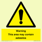 WC7854: Warning This area may contain asbestos