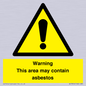 WC7854: Warning This area may contain asbestos