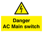 WE10058: Danger AC Main switch