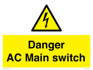 WE10058: Danger AC Main switch