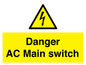 WE10058: Danger AC Main switch