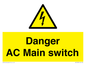 WE10058: Danger AC Main switch