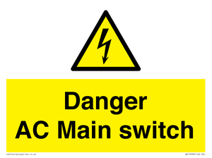 WE10058: Danger AC Main switch