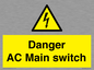 WE10058: Danger AC Main switch