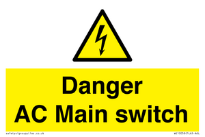 WE10058: Danger AC Main switch