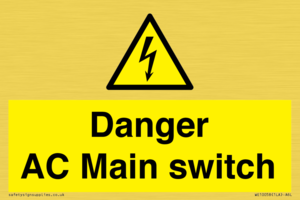 WE10058: Danger AC Main switch