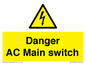 WE10058: Danger AC Main switch