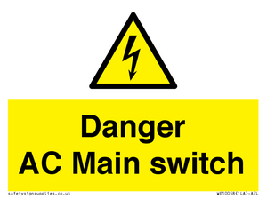 WE10058: Danger AC Main switch