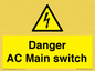 WE10058: Danger AC Main switch