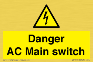WE10058: Danger AC Main switch