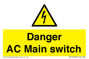 WE10058: Danger AC Main switch