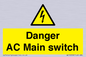 WE10058: Danger AC Main switch
