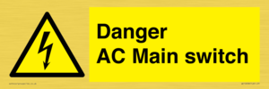 WE10058: Danger AC Main switch
