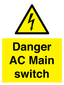WE10058: Danger AC Main switch