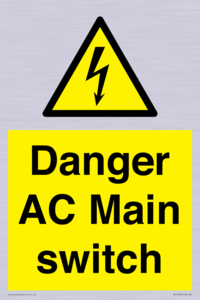 WE10058: Danger AC Main switch