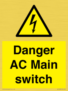 WE10058: Danger AC Main switch