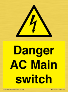 WE10058: Danger AC Main switch