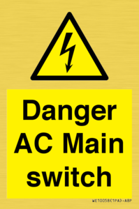 WE10058: Danger AC Main switch