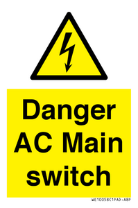 WE10058: Danger AC Main switch