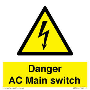 WE10058: Danger AC Main switch
