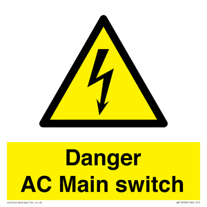 WE10058: Danger AC Main switch
