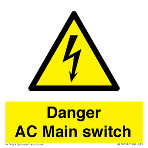 WE10058: Danger AC Main switch