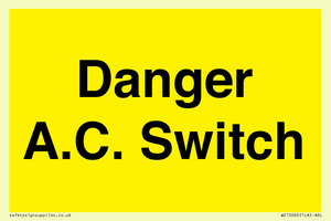 WE10062: Danger A.C. Switch