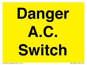 WE10062: Danger A.C. Switch