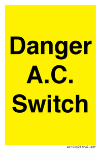 WE10062: Danger A.C. Switch