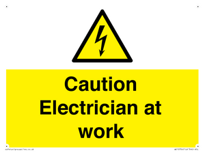 WE10704: Caution Electrician at work