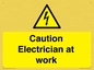 WE10704: Caution Electrician at work