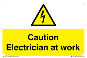 WE10704: Caution Electrician at work
