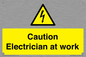 WE10704: Caution Electrician at work
