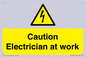 WE10704: Caution Electrician at work