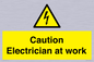 WE10704: Caution Electrician at work