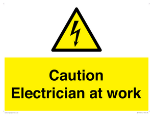 WE10704: Caution Electrician at work