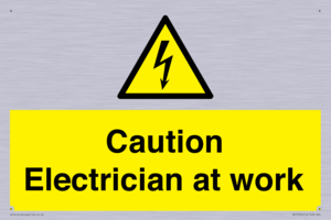 WE10704: Caution Electrician at work