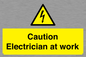 WE10704: Caution Electrician at work