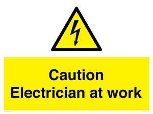 WE10704: Caution Electrician at work