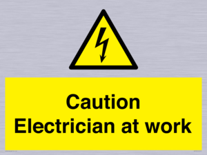 WE10704: Caution Electrician at work