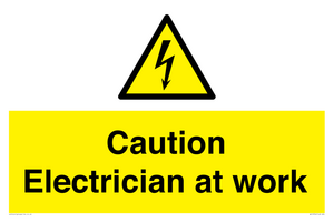 WE10704: Caution Electrician at work