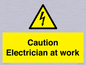 WE10704: Caution Electrician at work