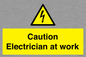 WE10704: Caution Electrician at work
