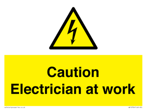 WE10704: Caution Electrician at work