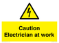 WE10704: Caution Electrician at work